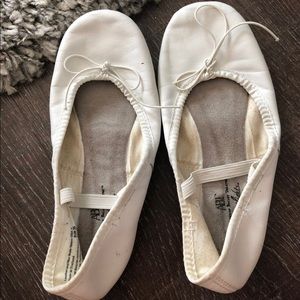 White ballet shoes